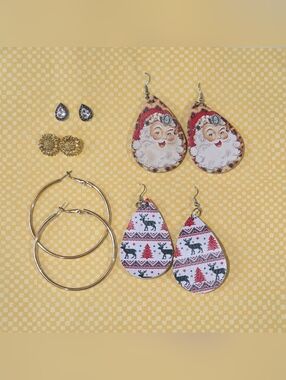 5 Pair Earring Bundle (Costume Jewelry)